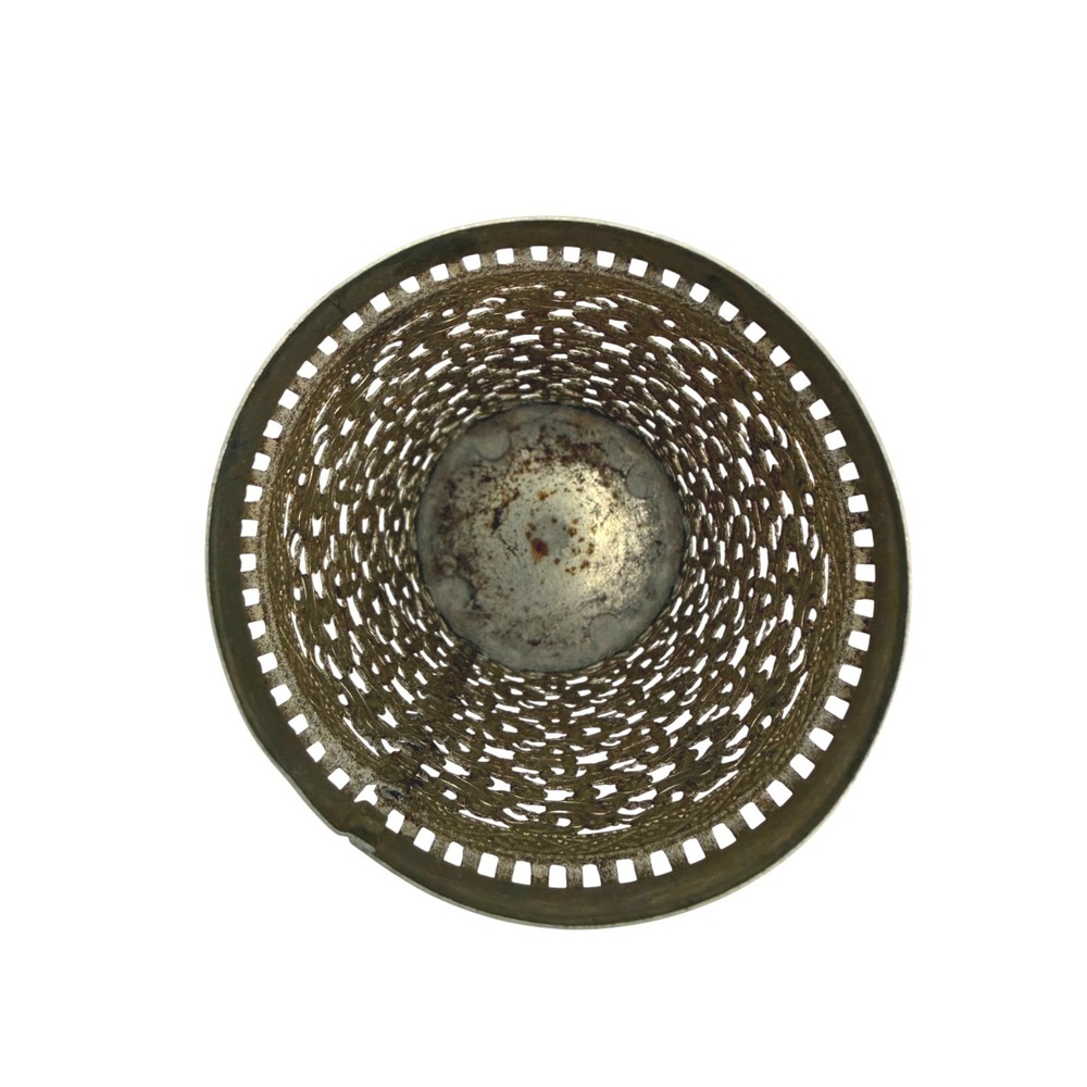 Vintage 1950's Gold Hair Spray Cover with Filigree Scrollwork Metal Canister - Picture 6 of 10